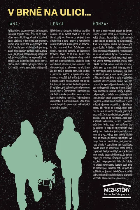 V Brně na ulici — Jana · Lenka · Honza