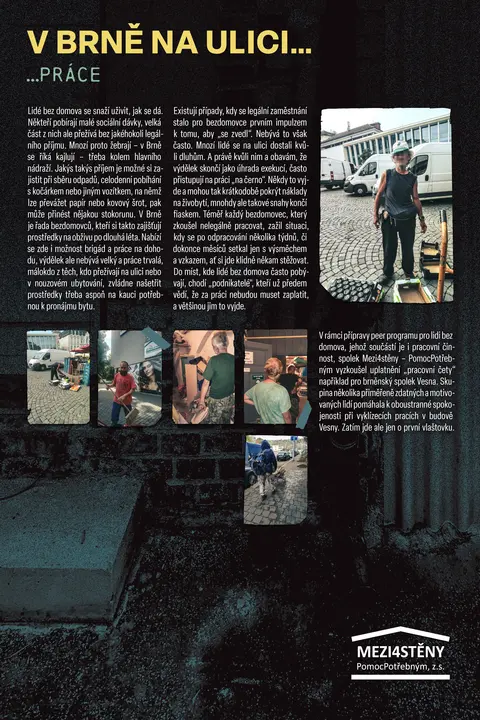 V Brně na ulici — …a práce