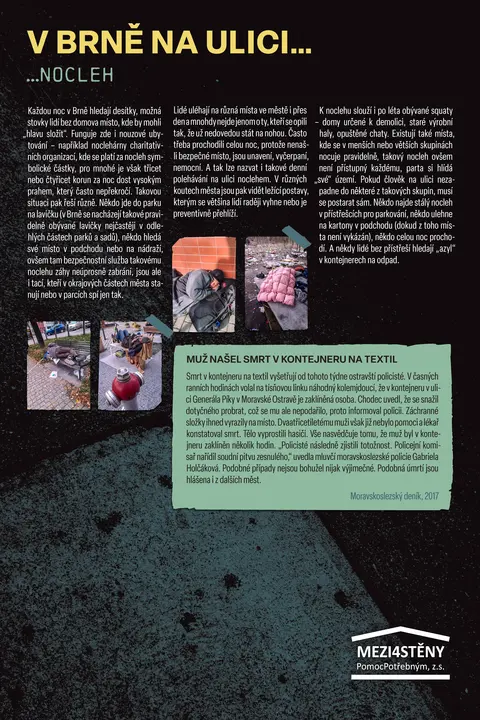 V Brně na ulici — …nocleh